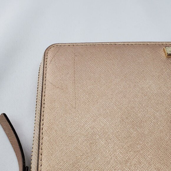 Kate Spade New York Newbury Lane Neda Rose Gold Zip-Around Wallet - Picture 5 of 14